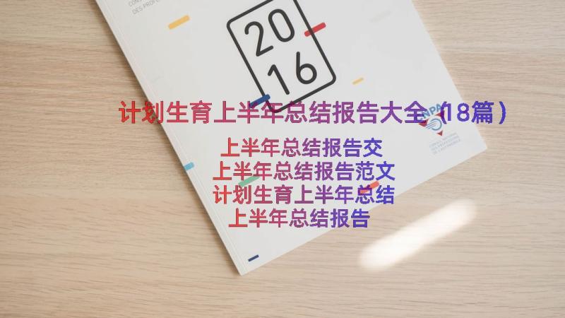 计划生育上半年总结报告大全（18篇）