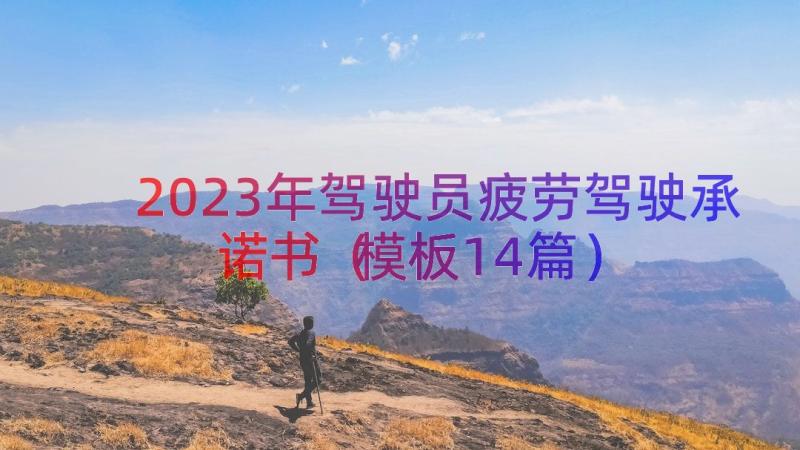 2023年驾驶员疲劳驾驶承诺书（模板14篇）