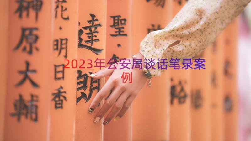 2023年公安局谈话笔录（案例17篇）