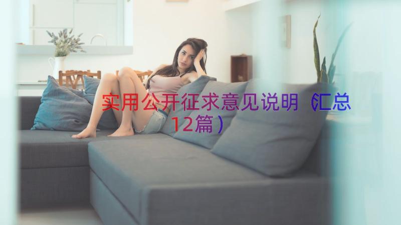 实用公开征求意见说明（汇总12篇）