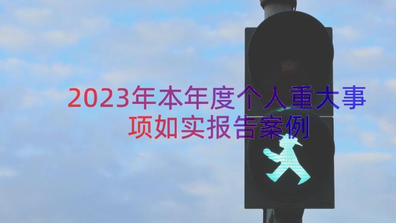 2023年本年度个人重大事项如实报告（案例20篇）