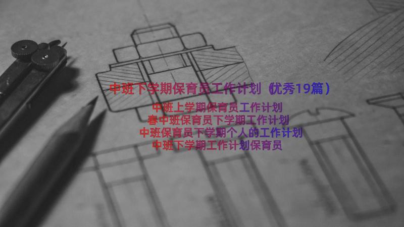 中班下学期保育员工作计划（优秀19篇）