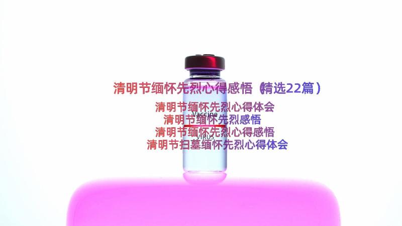 清明节缅怀先烈心得感悟（精选22篇）