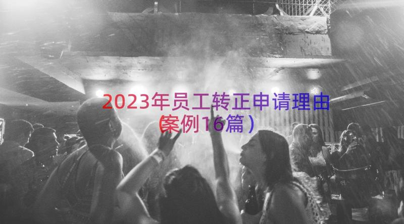 2023年员工转正申请理由（案例16篇）