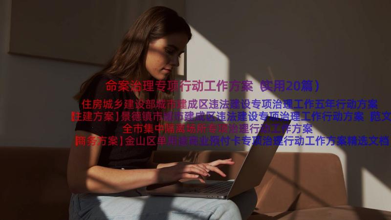 命案治理专项行动工作方案（实用20篇）