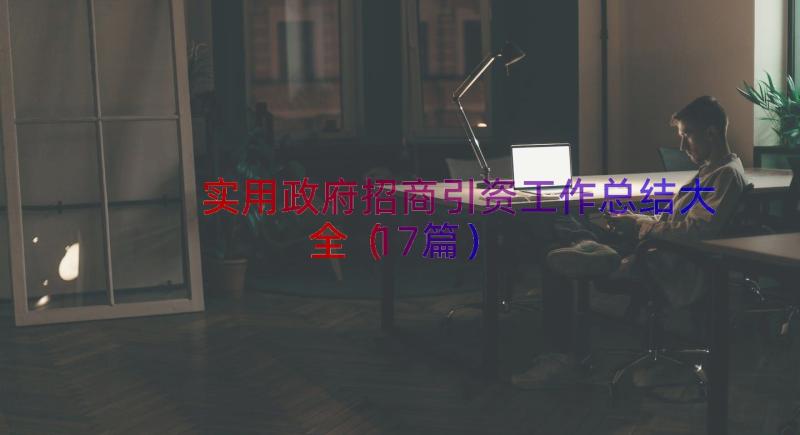 实用政府招商引资工作总结大全（17篇）