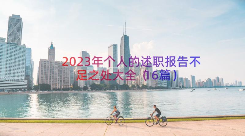 2023年个人的述职报告不足之处大全（16篇）