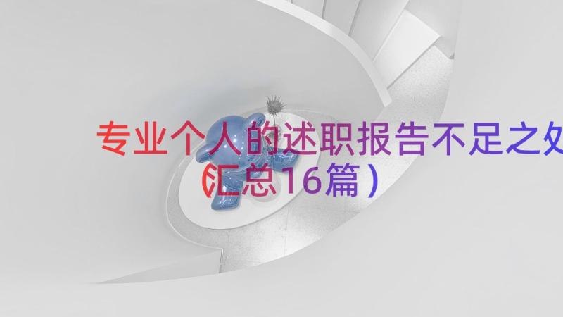 专业个人的述职报告不足之处（汇总16篇）