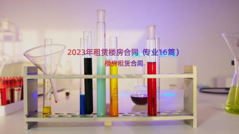 2023年租赁楼房合同（专业16篇）