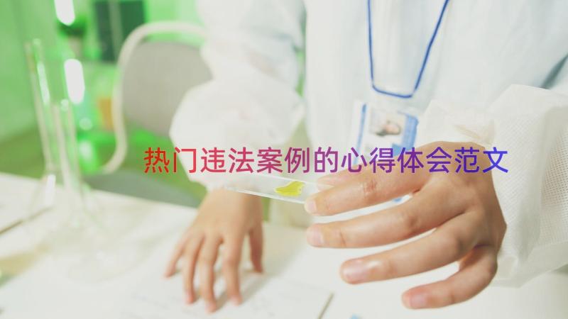 热门违法案例的心得体会范文（19篇）