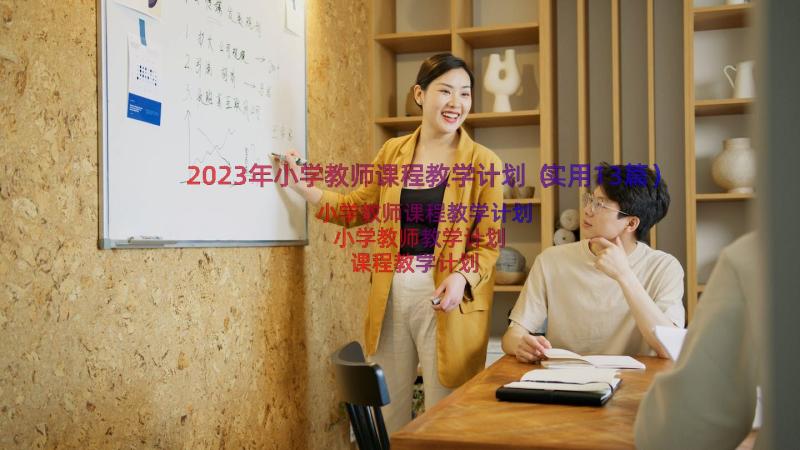 2023年小学教师课程教学计划（实用13篇）