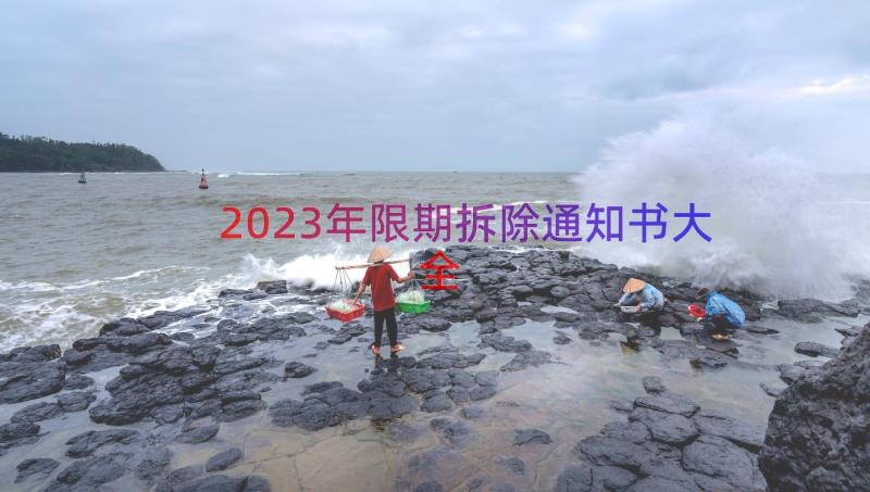 2023年限期拆除通知书大全（19篇）