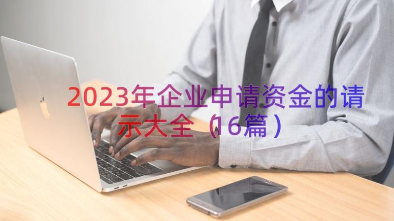 2023年企业申请资金的请示大全（16篇）