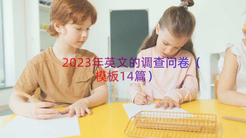 2023年英文的调查问卷（模板14篇）