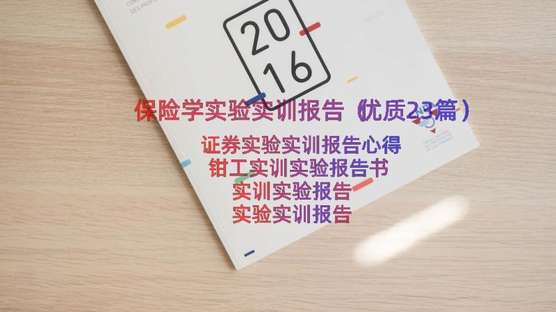 保险学实验实训报告（优质23篇）