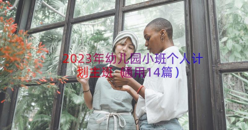 2023年幼儿园小班个人计划主班通用