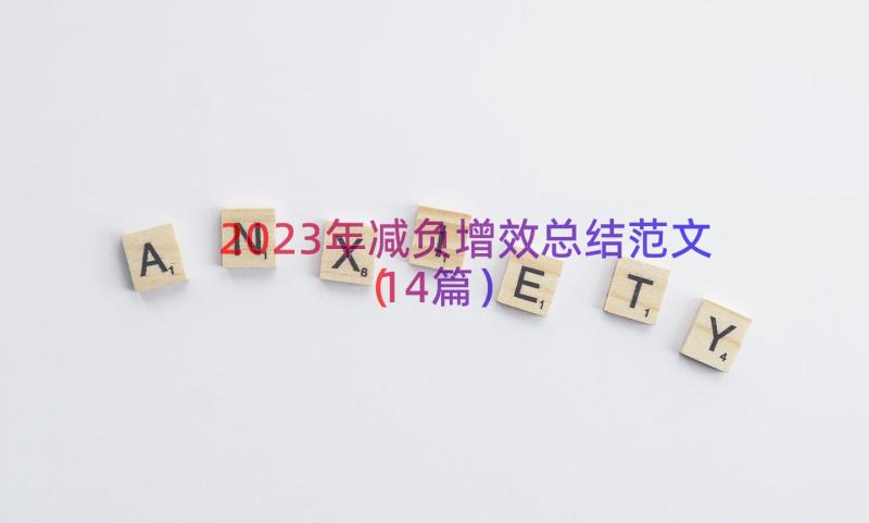 2023年减负增效总结范文（14篇）