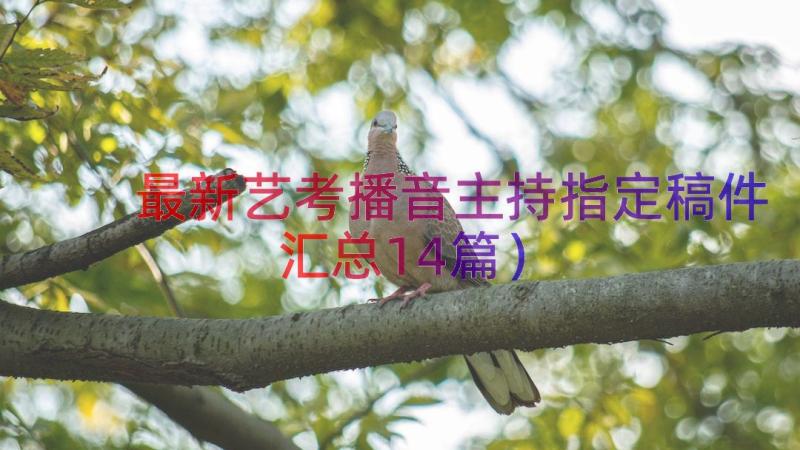 最新艺考播音主持指定稿件（汇总14篇）