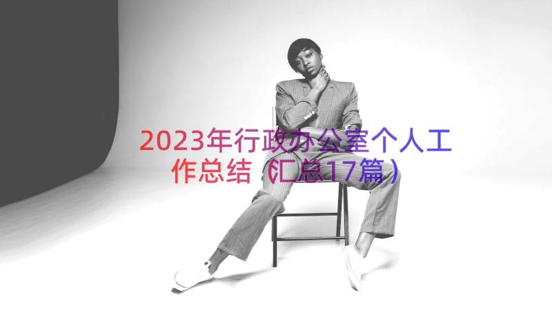 2023年行政办公室个人工作总结（汇总17篇）