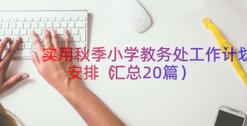 实用秋季小学教务处工作计划安排（汇总20篇）