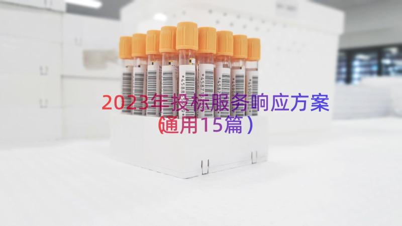 2023年投标服务响应方案（通用15篇）