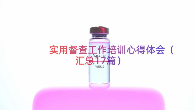 实用督查工作培训心得体会（汇总17篇）