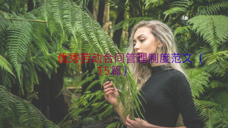 优秀劳动合同管理制度范文（15篇）