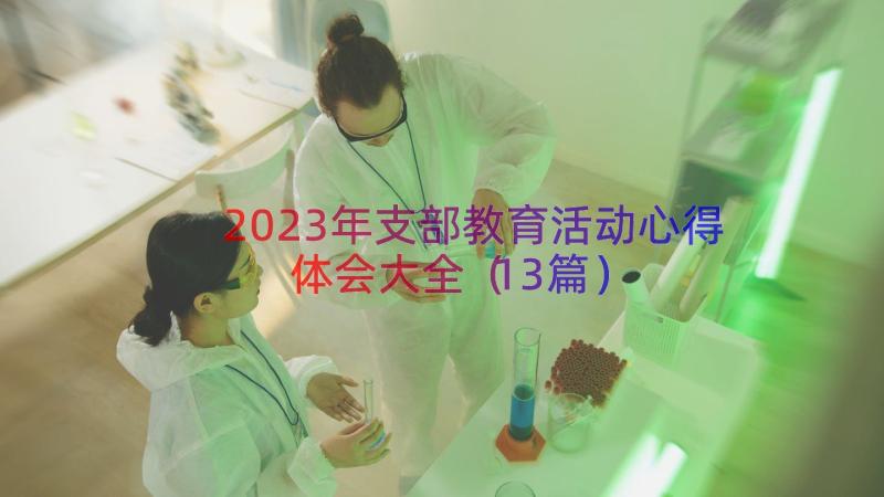 2023年支部教育活动心得体会大全（13篇）