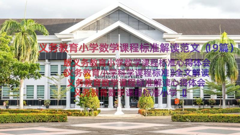 义务教育小学数学课程标准解读范文（19篇）