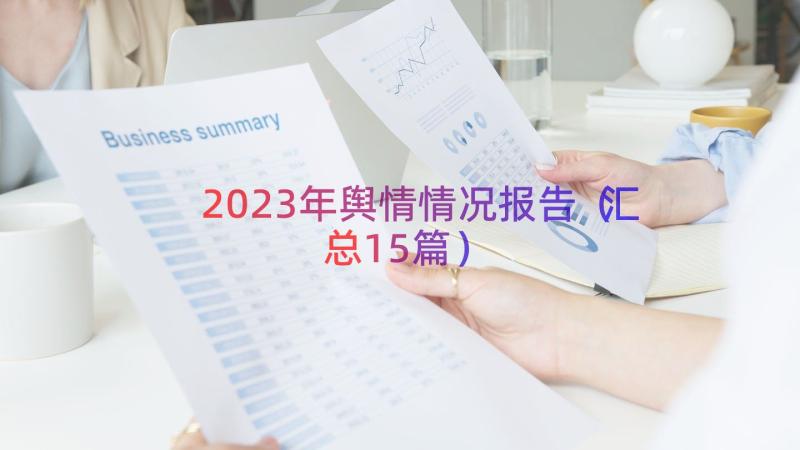 2023年舆情情况报告汇总