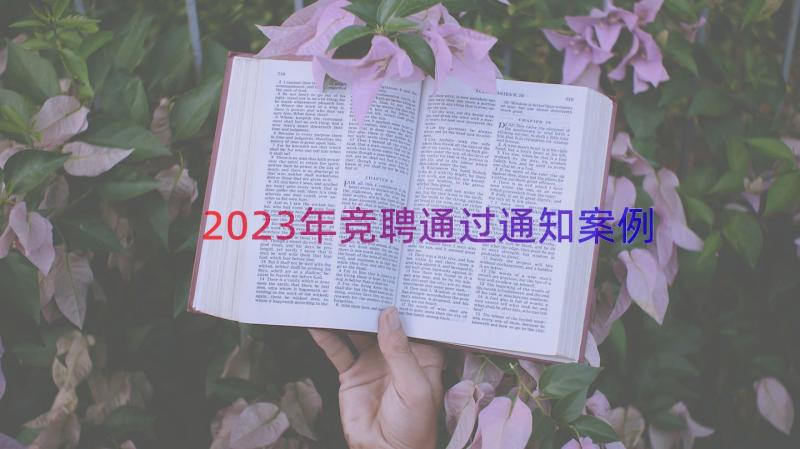 2023年竞聘通过通知（案例18篇）