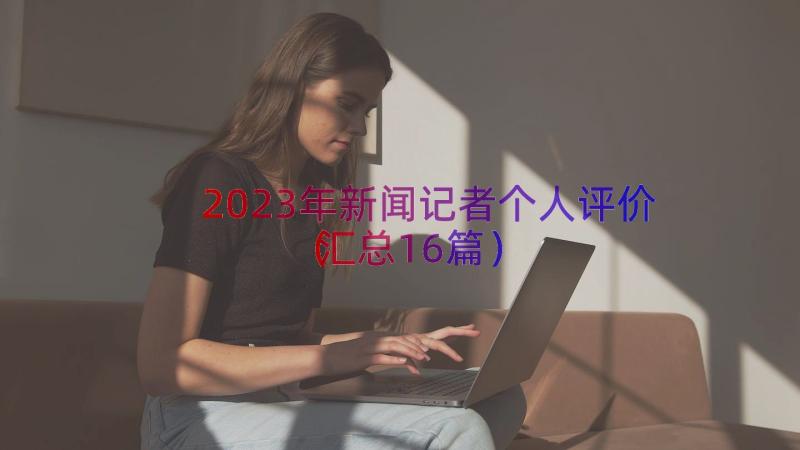 2023年新闻记者个人评价（汇总16篇）