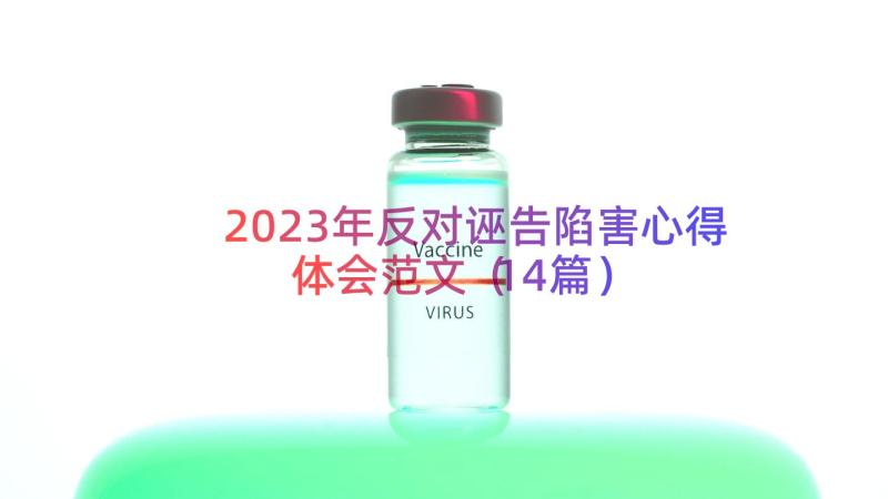 2023年反对诬告陷害心得体会范文（14篇）