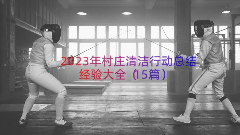 2023年村庄清洁行动总结经验大全（15篇）