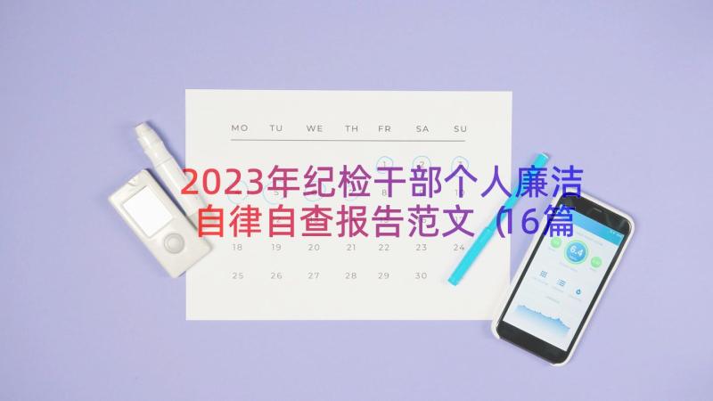 2023年纪检干部个人廉洁自律自查报告范文（16篇）