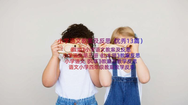 小学语文教案及反思（优秀13篇）