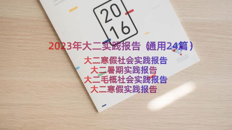 2023年大二实践报告（通用24篇）