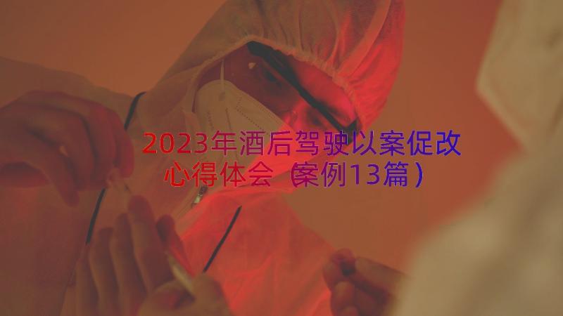 2023年酒后驾驶以案促改心得体会（案例13篇）