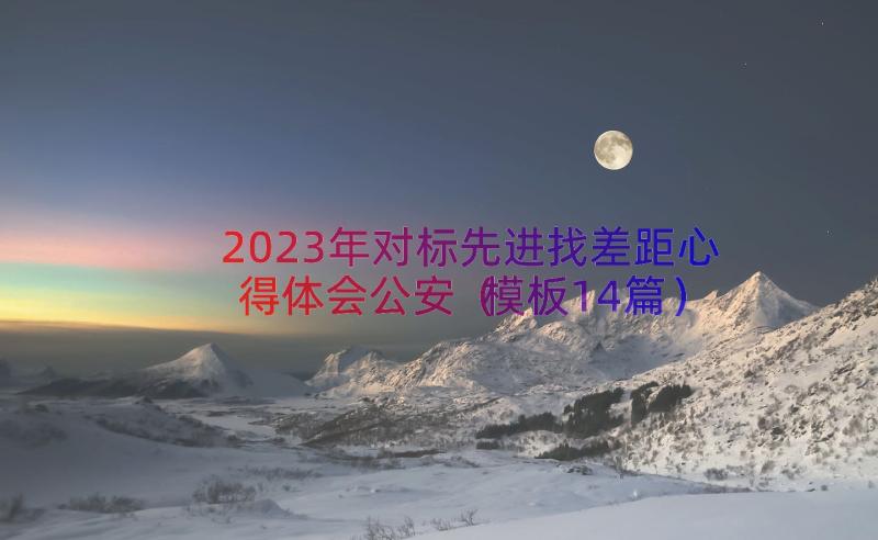 2023年对标先进找差距心得体会公安（模板14篇）