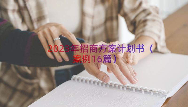 2023年招商方案计划书（案例16篇）