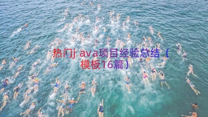 热门java项目经验总结（模板16篇）