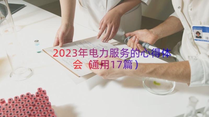 2023年电力服务的心得体会（通用17篇）