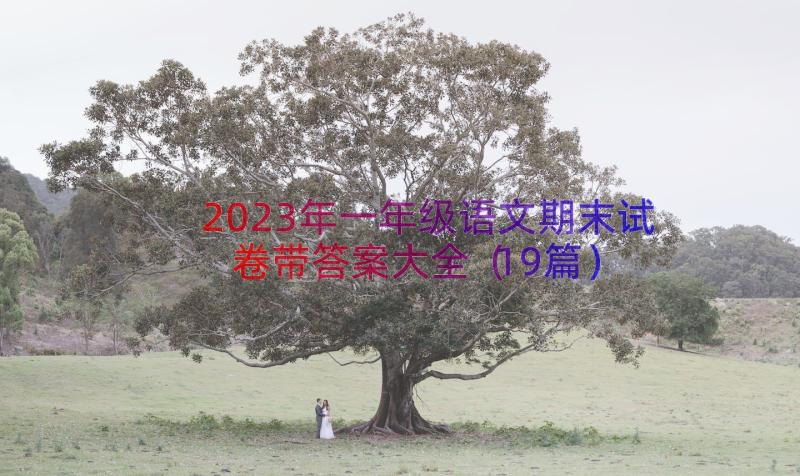 2023年一年级语文期末试卷带答案大全（19篇）