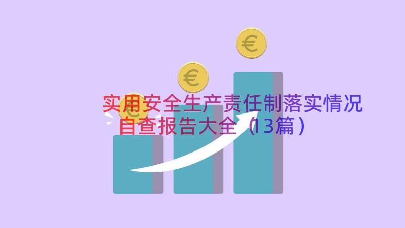 实用安全生产责任制落实情况自查报告大全（13篇）