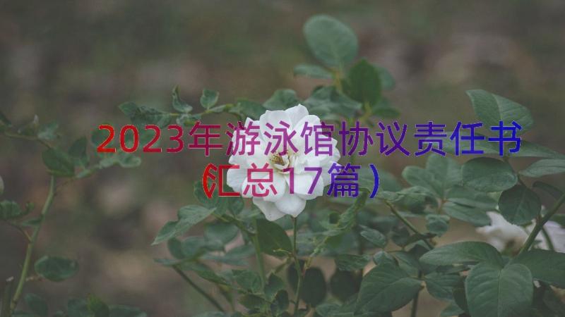 2023年游泳馆协议责任书（汇总17篇）