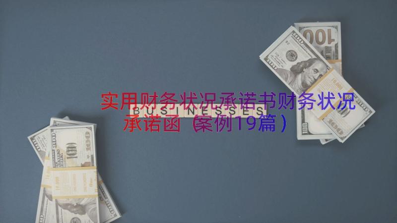 实用财务状况承诺书财务状况承诺函（案例19篇）