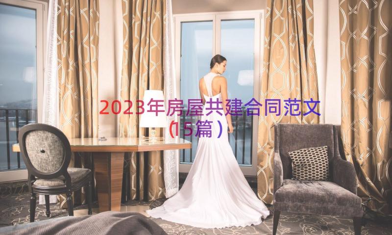 2023年房屋共建合同范文（15篇）