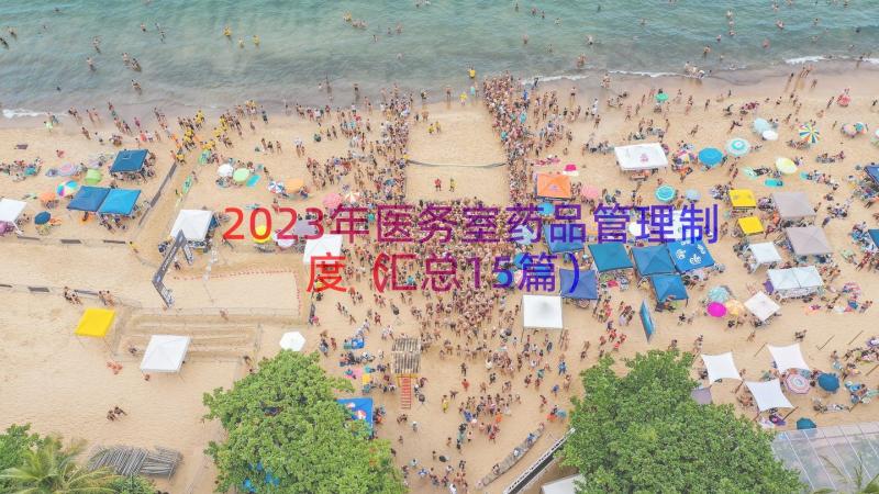 2023年医务室药品管理制度（汇总15篇）