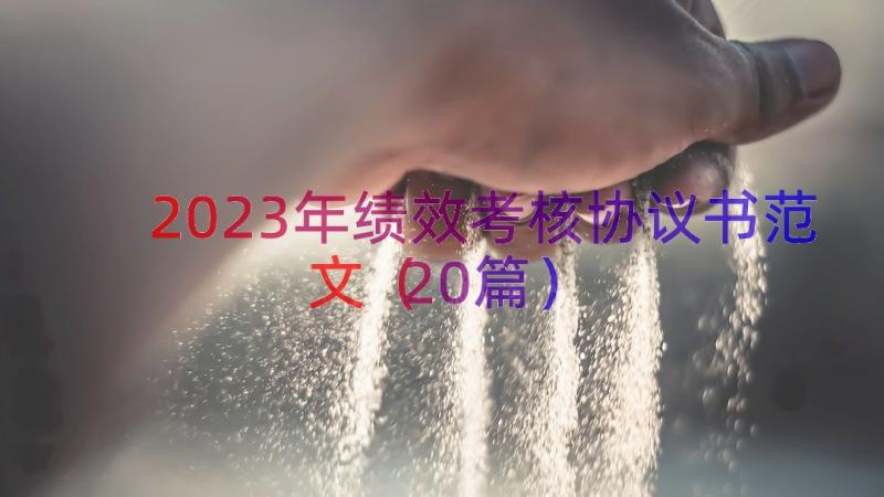 2023年绩效考核协议书范文（20篇）