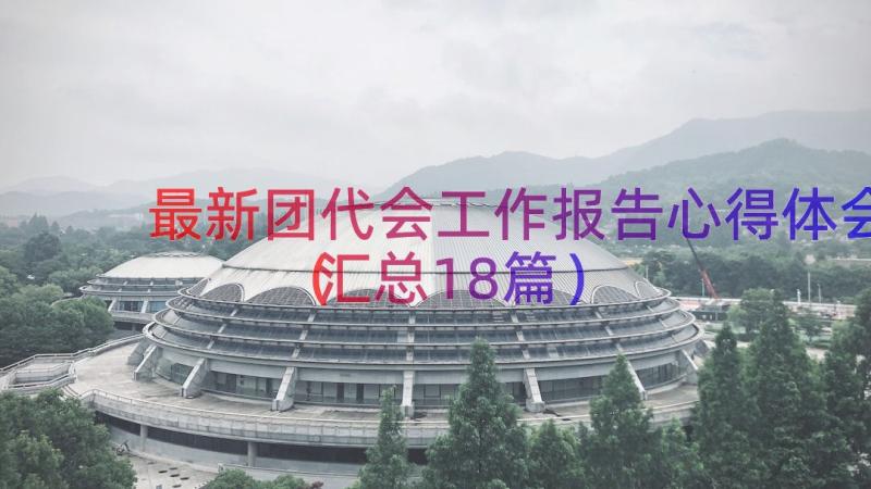 最新团代会工作报告心得体会（汇总18篇）